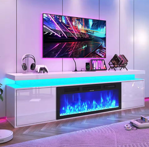 70-80 inch Whitel Storage Cabinets & LED Light
