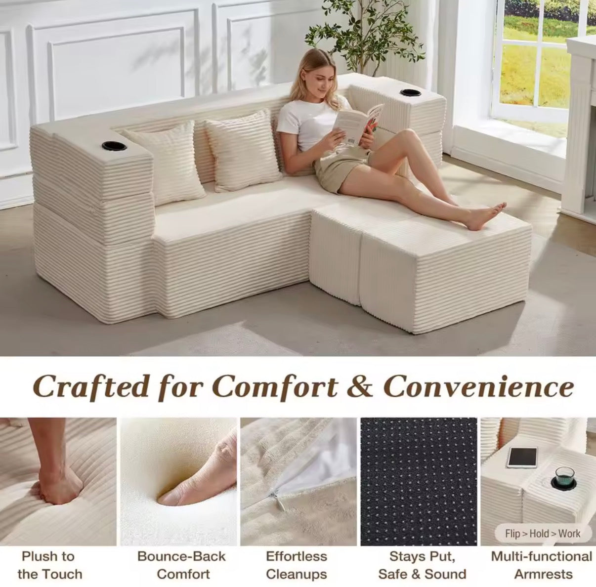 Sleeper Ottoman Sofa Bed